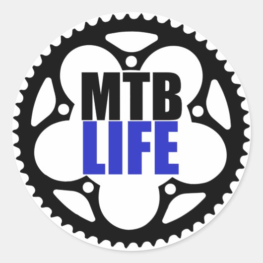 Sticker Rond Mountain Bike Life (Devant)