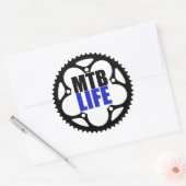 Sticker Rond Mountain Bike Life (Enveloppe)