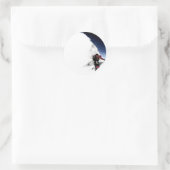 Sticker Rond Mountain Climat Sports extrêmes (Sac)