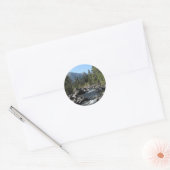 Sticker Rond Mountain Lakes Scenic Photo (Enveloppe)