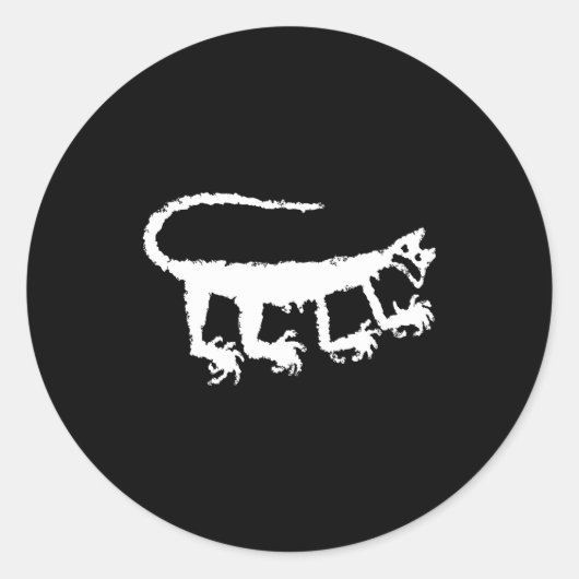 Sticker Rond Mountain Lion Petroglyph _1  (Devant)