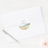 Sticker Rond Mountain Wildflowers Meadow Modern Floral Wedding (Enveloppe)