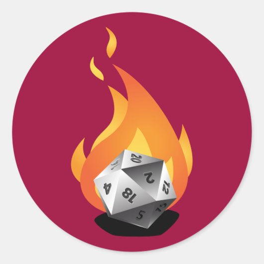 Sticker Rond Mourir dans un incendie (D.I.A.F. (Devant)