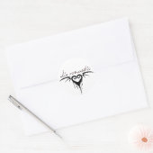 Sticker Rond mourir romantique (Enveloppe)