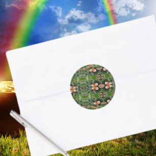 Sticker Rond Mouse à Clover Kaleidoscope