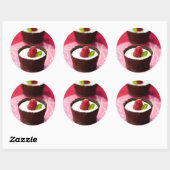 Sticker Rond Mousse de chocolat blanc (Feuille)