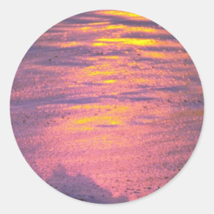 Sticker Rond Mousse Sur L'Eau Brute Et Vide