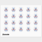 Sticker Rond mousseux.papillon (Feuille)