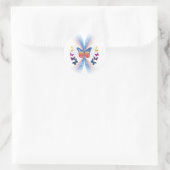 Sticker Rond mousseux.papillon (Sac)