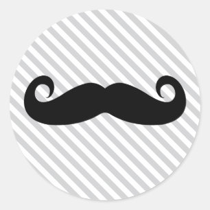 Sticker Rond Moustache