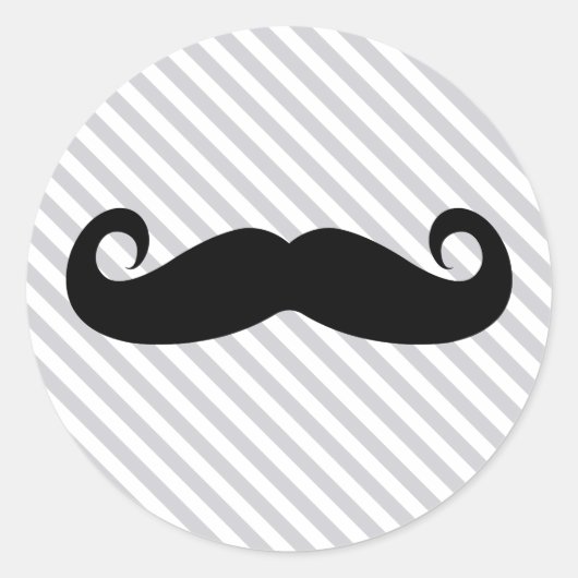 Sticker Rond Moustache (Devant)