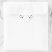 Sticker Rond Moustache (Sac)
