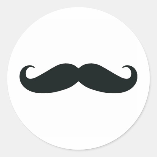 Sticker rond - Moustache (Devant)