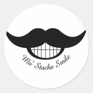 Sticker Rond Moustache