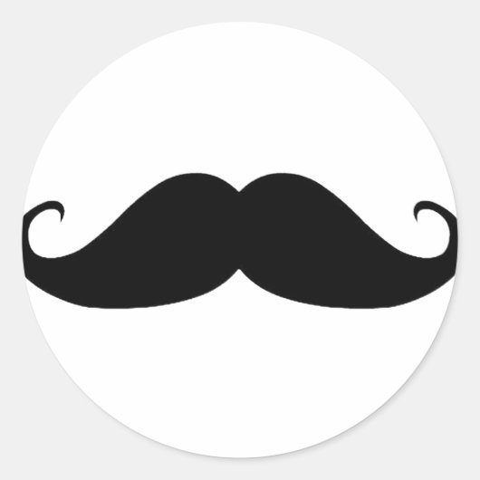 Sticker Rond Moustache (Devant)