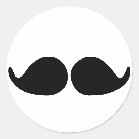 Sticker Rond Moustache (Devant)