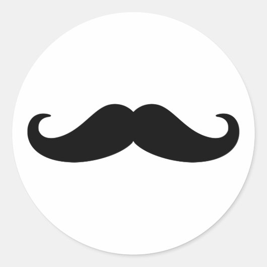 Sticker Rond Moustache Beard (Devant)