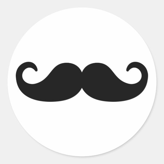 Sticker Rond Moustache Beard (Devant)