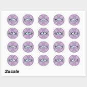 Sticker Rond Moustache Bleue, Moustache Curl, Stache, Pois (Feuille)