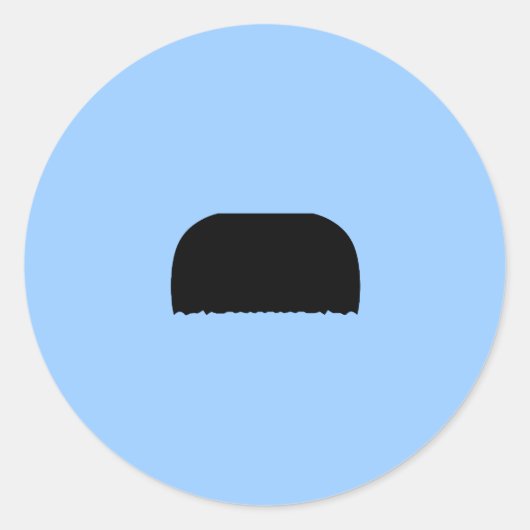 Sticker Rond Moustache brosse à dents (Devant)