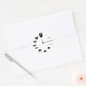 Sticker Rond Moustache Clockface (Enveloppe)