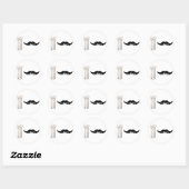 Sticker Rond Moustache de lait (Feuille)