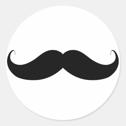 Sticker Rond Moustache guidon / Moustache (Devant)