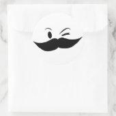Sticker Rond Moustache Kinky (Sac)