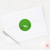 Sticker Rond Moustache verte irlandaise (Enveloppe)
