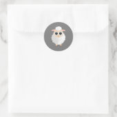 Sticker Rond Mouton blanc (Sac)