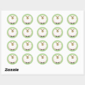 Sticker Rond Mouton blanc souple (Feuille)