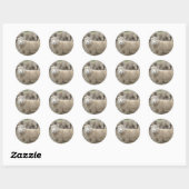 Sticker Rond Mouton curieux (Feuille)