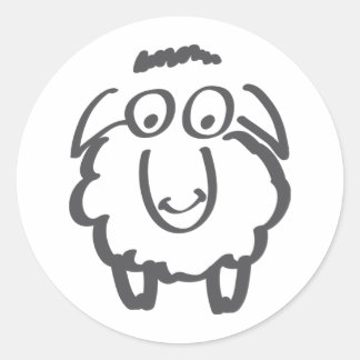 Sticker Rond mouton merino