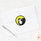 Sticker Rond Mouton noir à l'intérieur (Enveloppe)