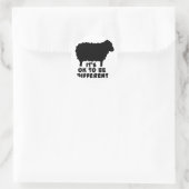 Sticker Rond Mouton Noir - Ça va être différent (Sac)