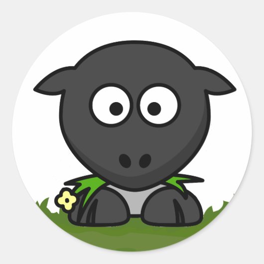 Sticker Rond Mouton rond (Devant)