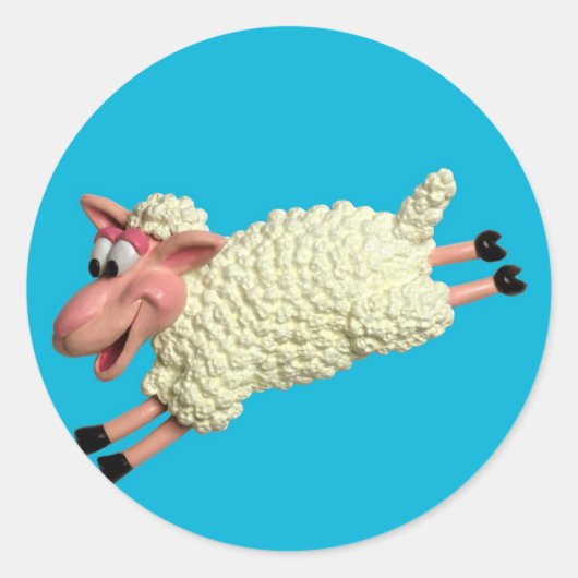 Sticker Rond Mouton sot (Devant)