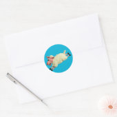 Sticker Rond Mouton sot (Enveloppe)