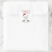 Sticker Rond Moutons Noël Moutons Animaux d'hiver Classique ron (Sac)