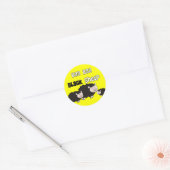 Sticker Rond Moutons noirs Conception "Moutons noirs Baa Baa" (Enveloppe)