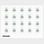 Sticker Rond Move with Intention – Snail Quote Art (Feuille)