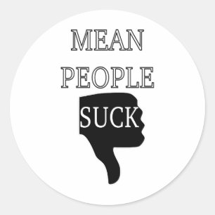 Sticker Rond Moyenne Des Gens Suck