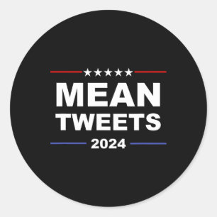Sticker Rond Moyenne Tweets & amp ; Trump 2024 Groupe D'Équipem
