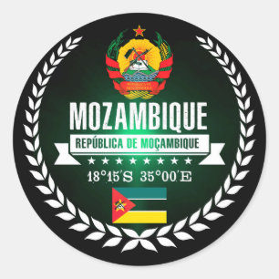 Sticker Rond Mozambique