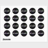 Sticker Rond Mozart s'amuse (Feuille)