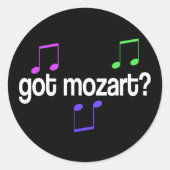 Sticker Rond Mozart s'amuse (Devant)