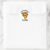 Sticker Rond Mozza vraiment mignon Pizza Pun drôle (Sac)