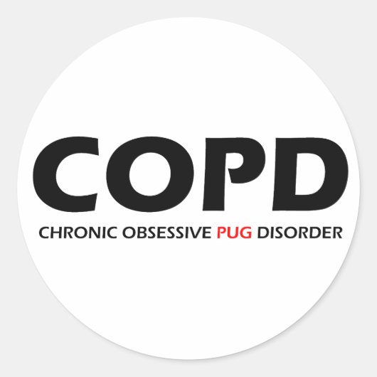 Sticker Rond MPOC - Trouble chronique du Carlin obsessionnel (Devant)