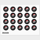 Sticker Rond Mr And Mrs Claus Couples Matching  (Feuille)