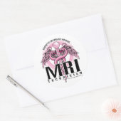 Sticker Rond MRI Pink Caduceus (Enveloppe)